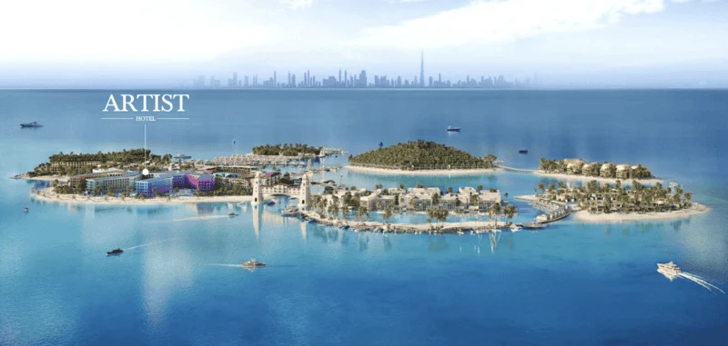 Exterior at Artist Hotel in World of Islands Dubai