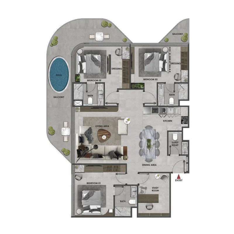 Citi Developers Arya Residences floor plan