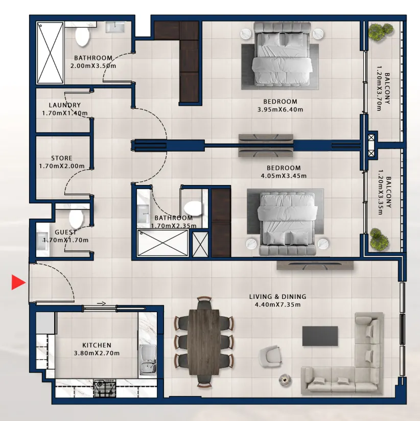 Dubai Investments Real Estate Asayel Avenue floor plan
