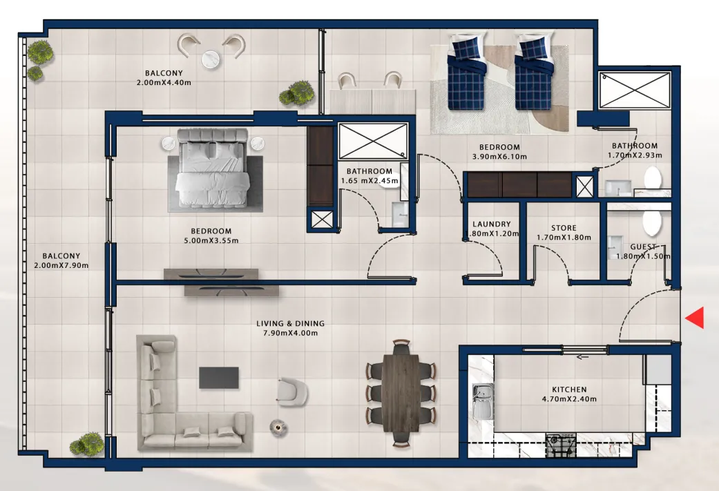 Dubai Investments Real Estate Asayel Avenue floor plan