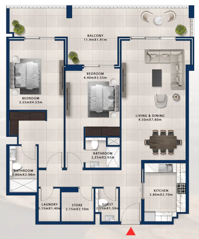 Dubai Investments Real Estate Asayel Avenue floor plan