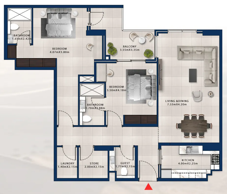 Dubai Investments Real Estate Asayel Avenue floor plan