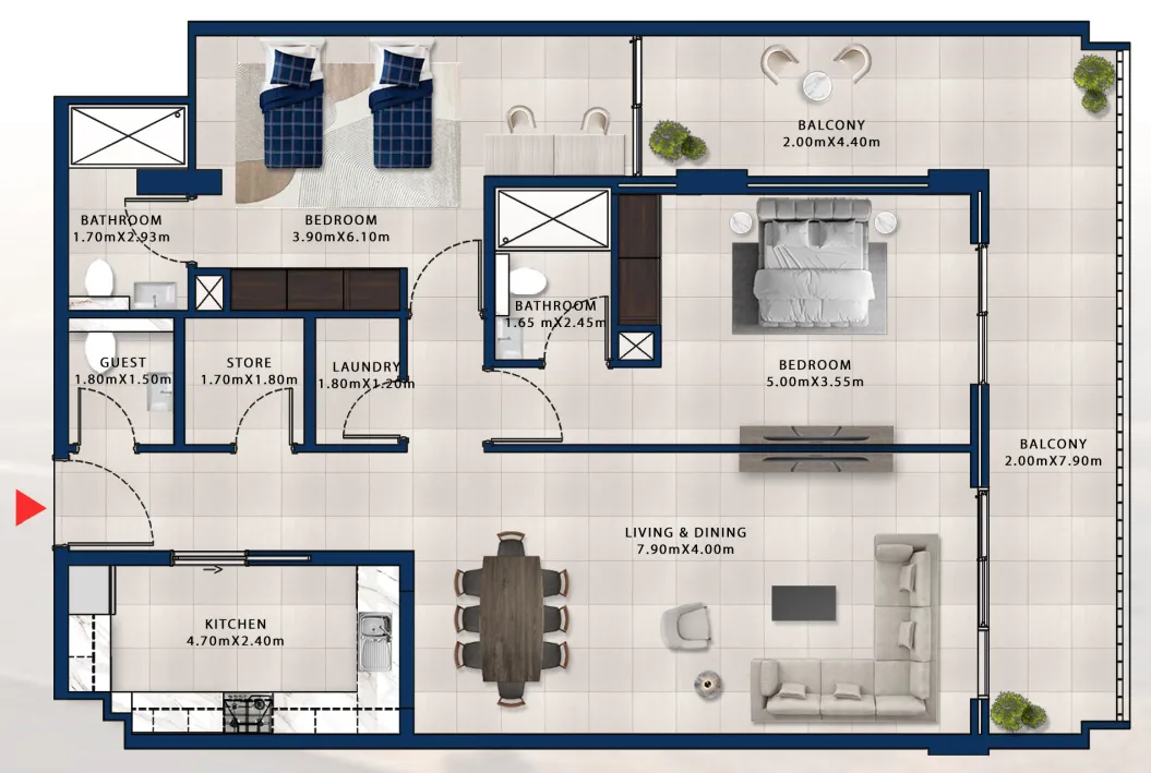 Dubai Investments Real Estate Asayel Avenue floor plan