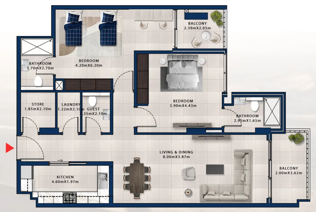Dubai Investments Real Estate Asayel Avenue floor plan