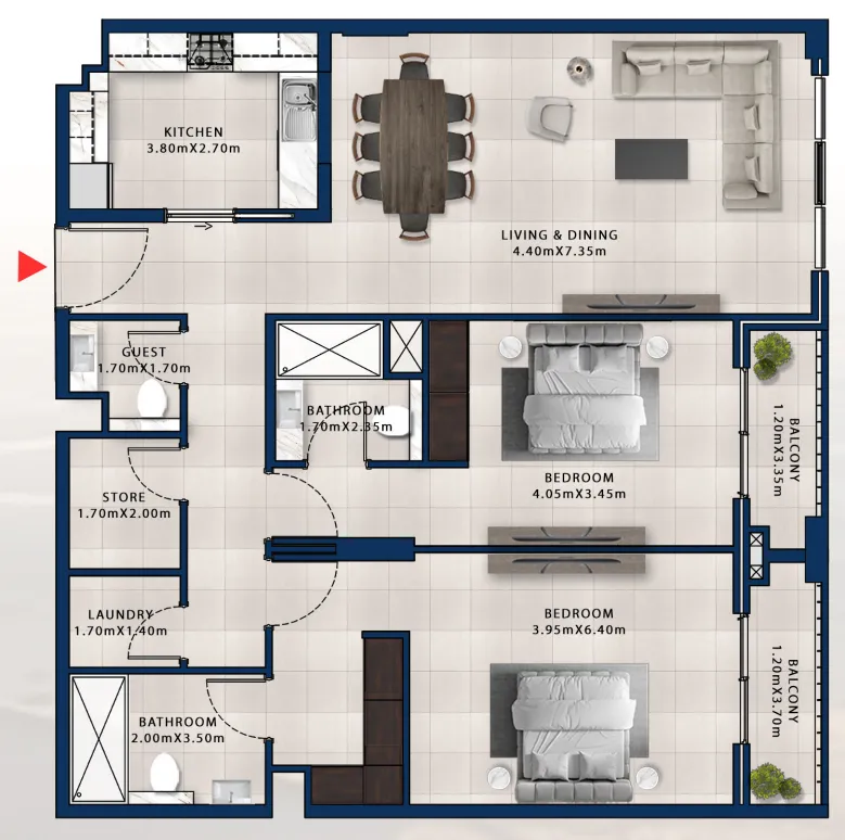 Dubai Investments Real Estate Asayel Avenue floor plan