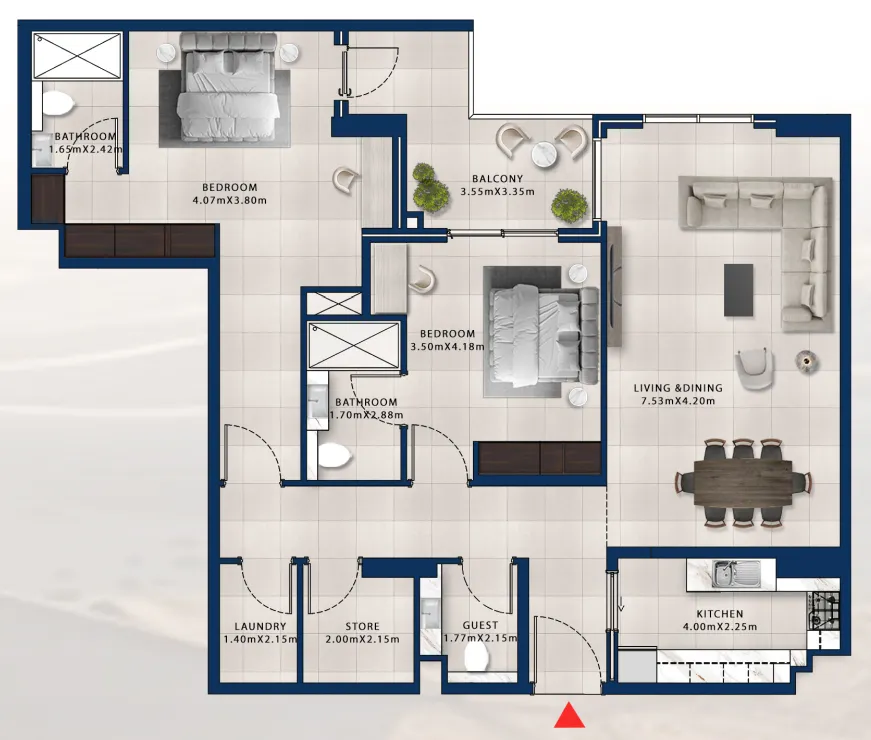 Dubai Investments Real Estate Asayel Avenue floor plan