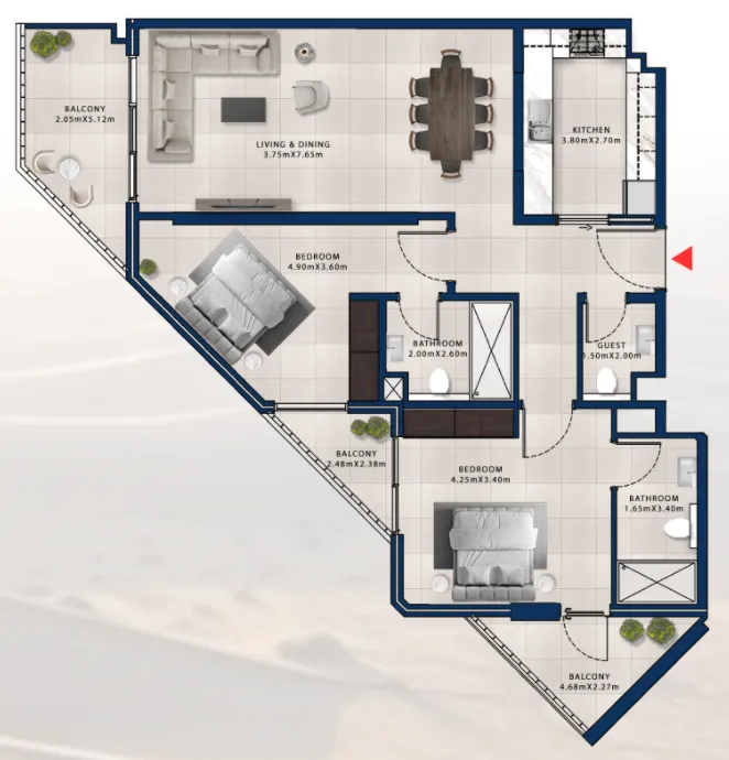 Dubai Investments Real Estate Asayel Avenue floor plan