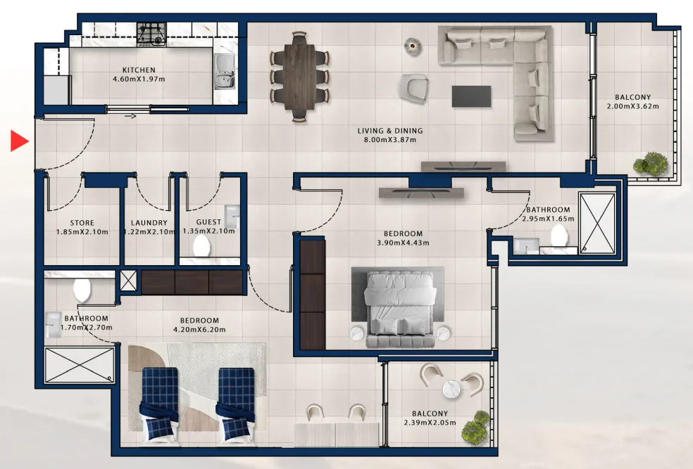 Dubai Investments Real Estate Asayel Avenue floor plan
