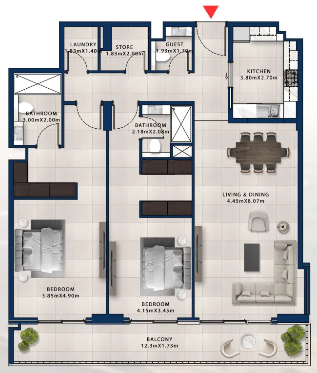 Dubai Investments Real Estate Asayel Avenue floor plan