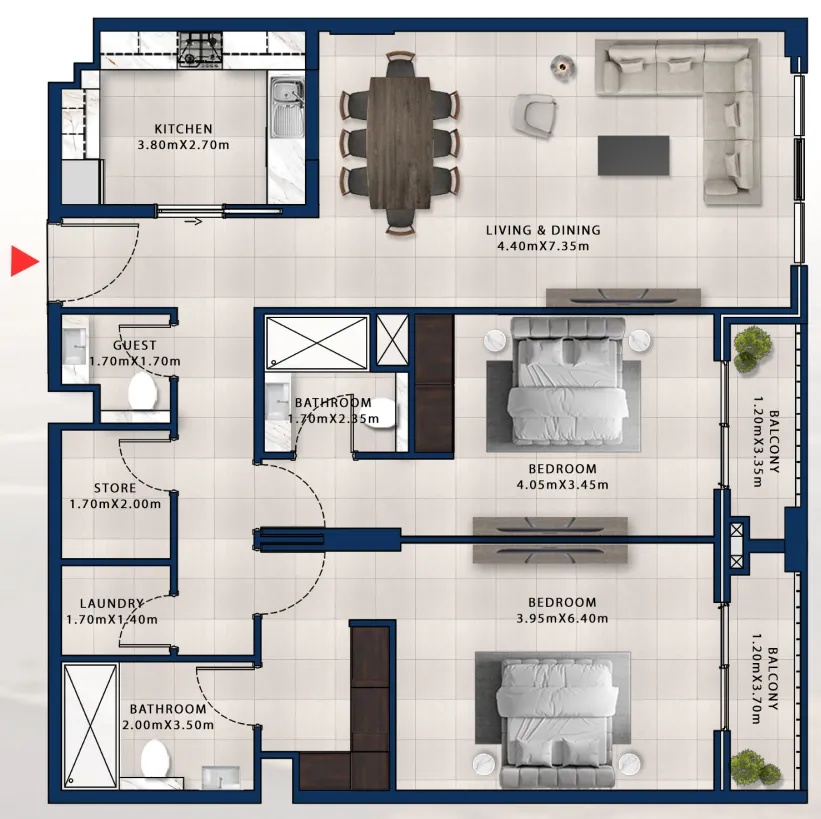 Dubai Investments Real Estate Asayel Avenue floor plan