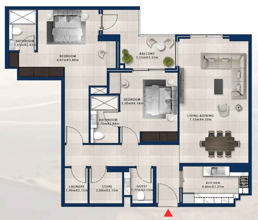 Dubai Investments Real Estate Asayel Avenue floor plan