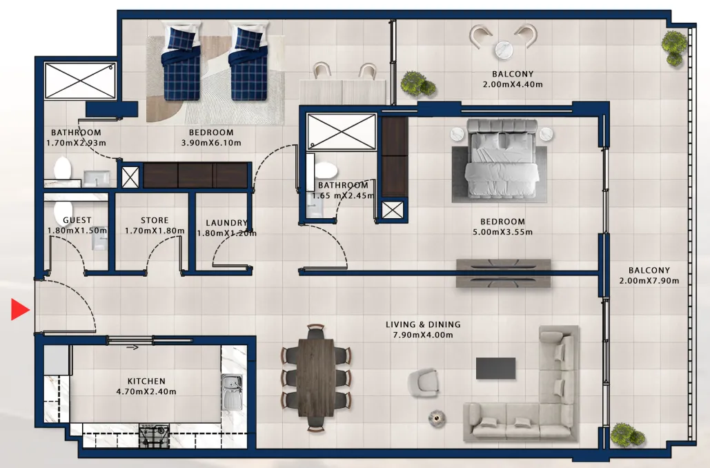 Dubai Investments Real Estate Asayel Avenue floor plan