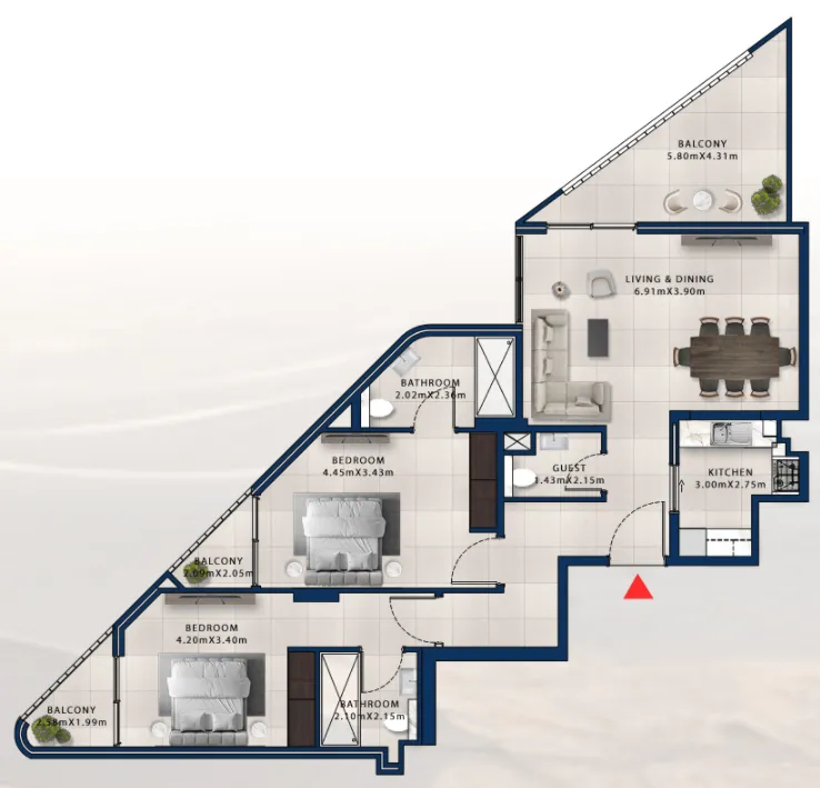 Dubai Investments Real Estate Asayel Avenue floor plan