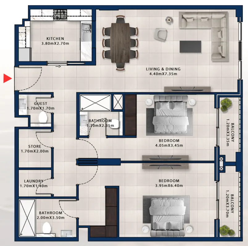Dubai Investments Real Estate Asayel Avenue floor plan