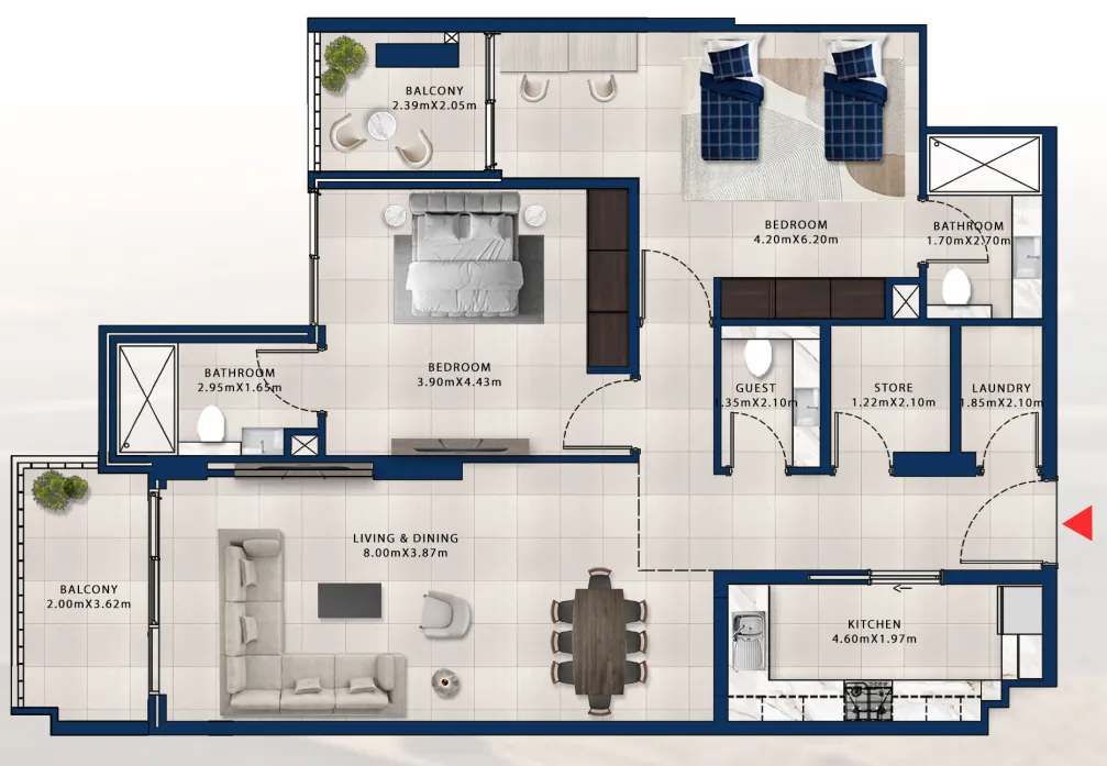 Dubai Investments Real Estate Asayel Avenue floor plan