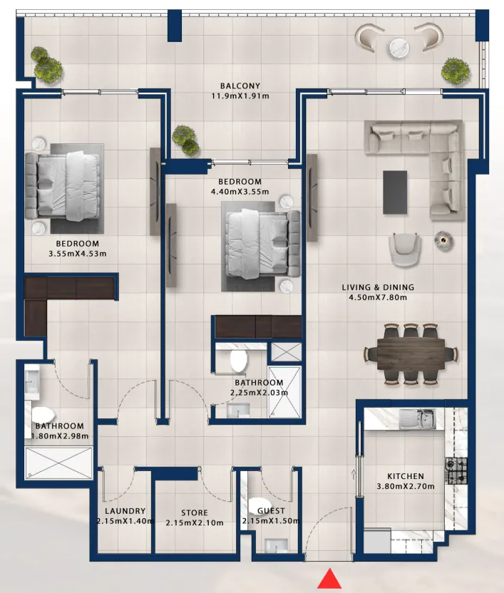 Dubai Investments Real Estate Asayel Avenue floor plan