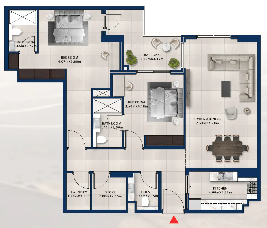 Dubai Investments Real Estate Asayel Avenue floor plan