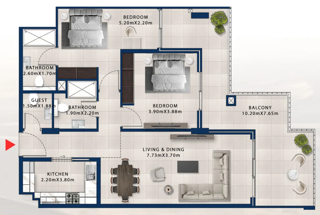 Dubai Investments Real Estate Asayel Avenue floor plan