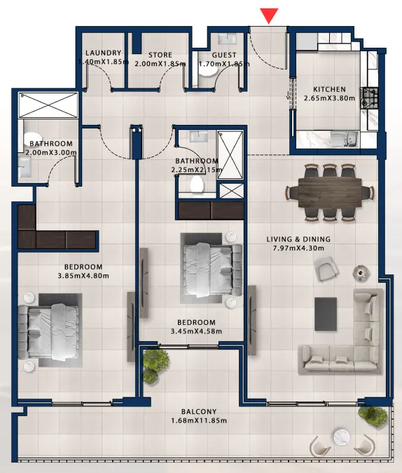 Dubai Investments Real Estate Asayel Avenue floor plan
