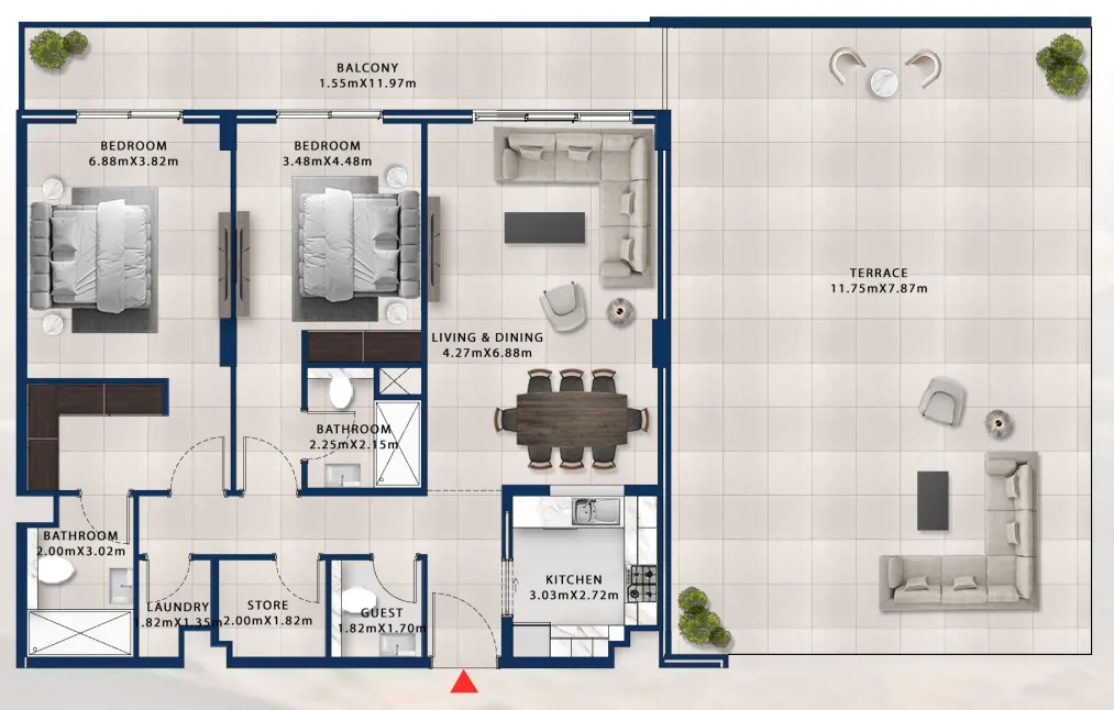 Dubai Investments Real Estate Asayel Avenue floor plan