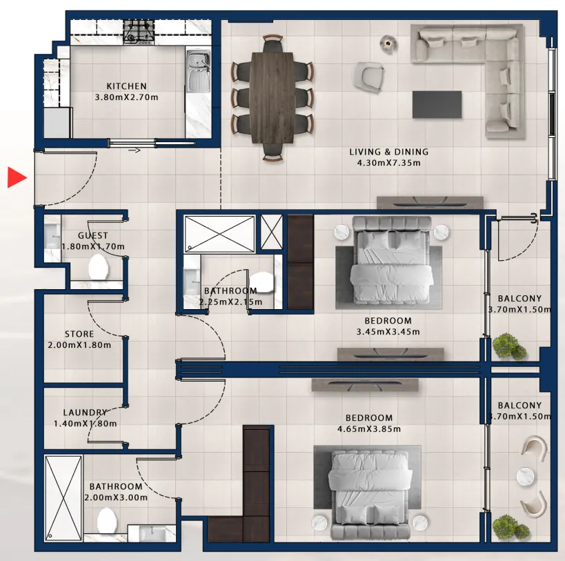 Dubai Investments Real Estate Asayel Avenue floor plan
