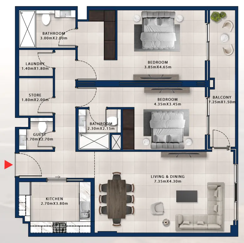 Dubai Investments Real Estate Asayel Avenue floor plan
