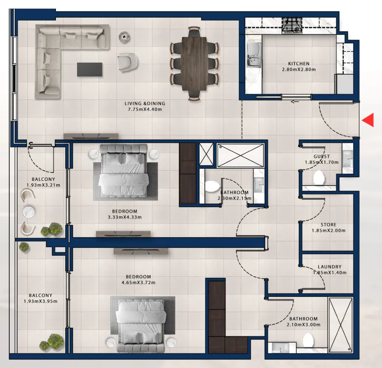 Dubai Investments Real Estate Asayel Avenue floor plan