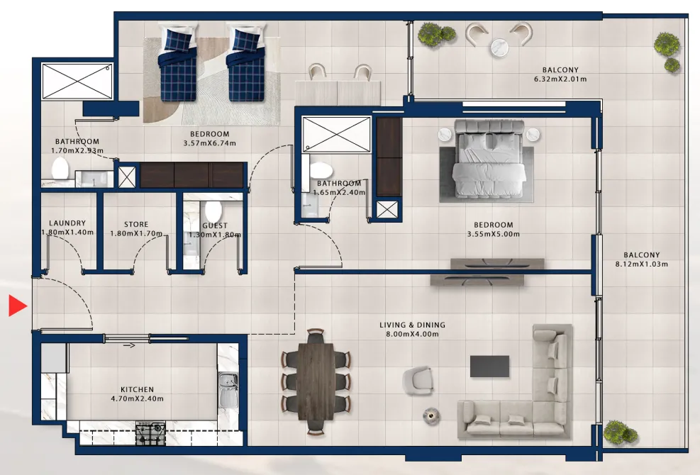 Dubai Investments Real Estate Asayel Avenue floor plan