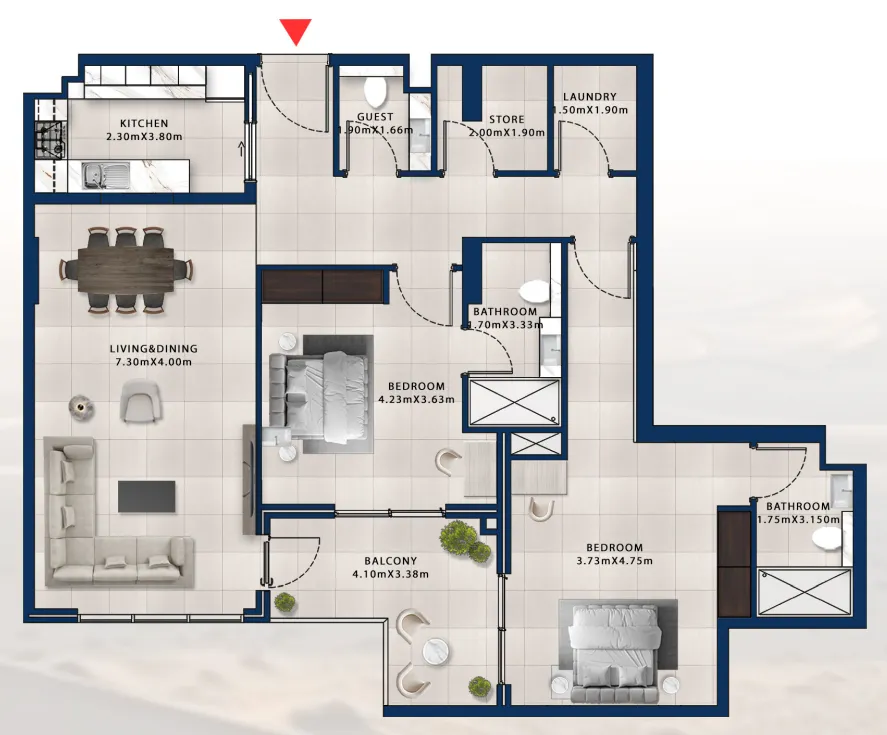 Dubai Investments Real Estate Asayel Avenue floor plan