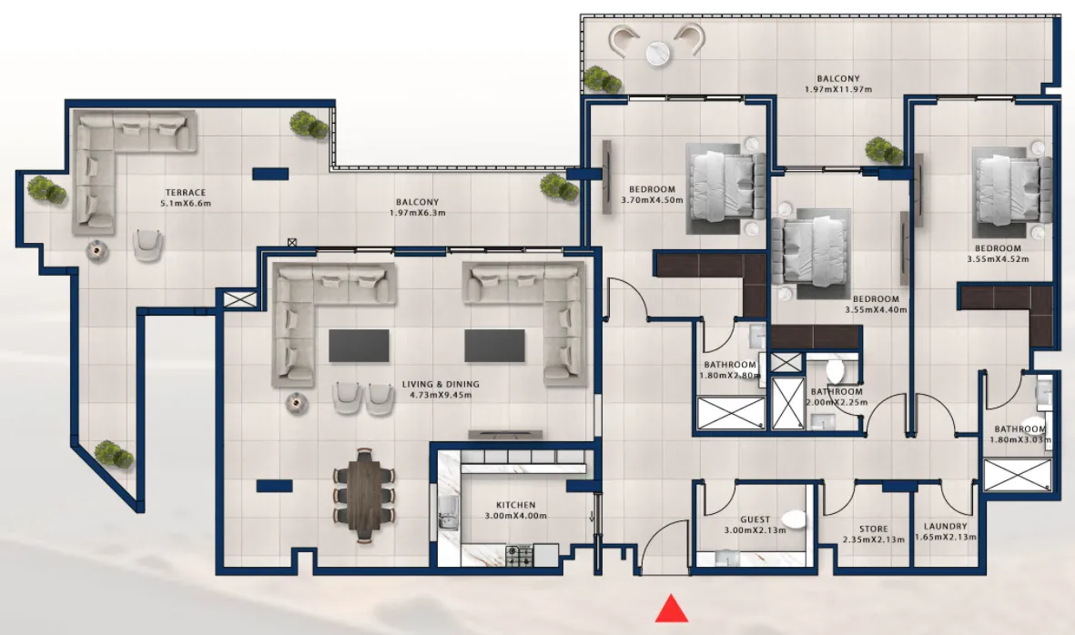 Dubai Investments Real Estate Asayel Avenue floor plan
