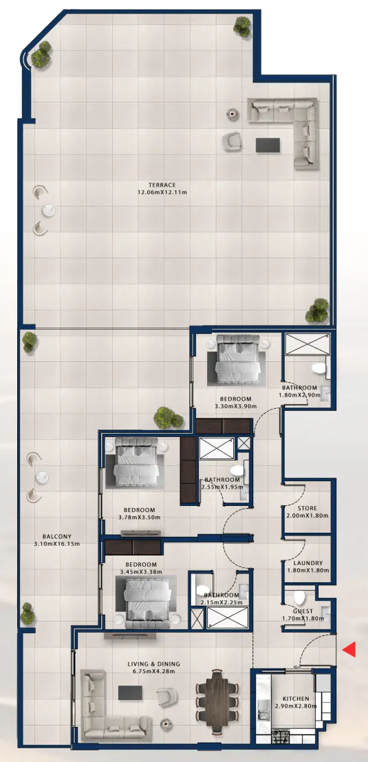 Dubai Investments Real Estate Asayel Avenue floor plan