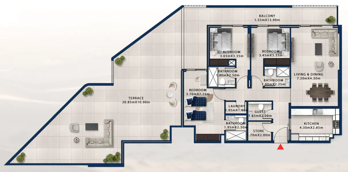 Dubai Investments Real Estate Asayel Avenue floor plan