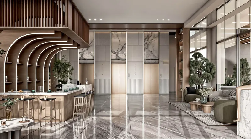 Lobby at Ashley Hills in Arjan Dubai