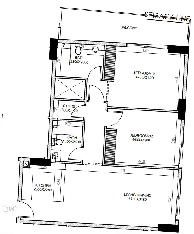 Dugasta Astra South floor plan