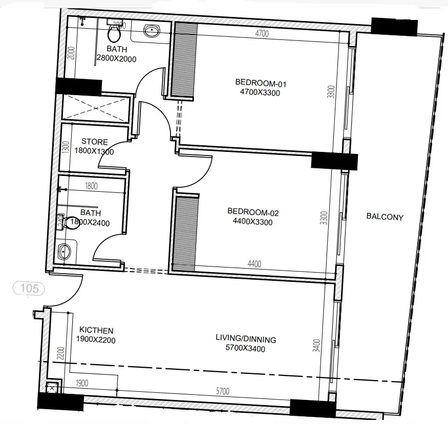 Dugasta Astra South floor plan