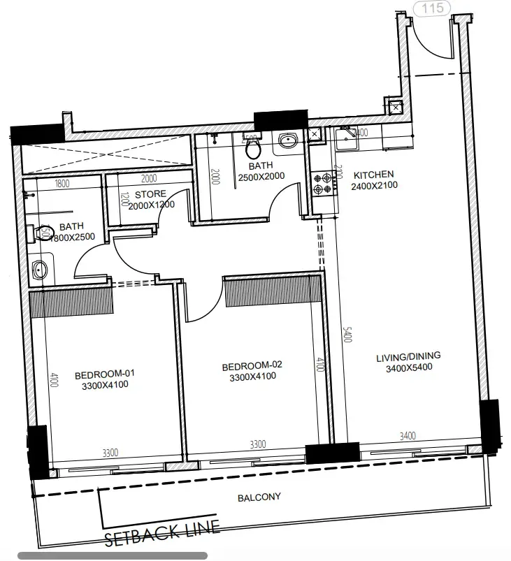 Dugasta Astra South floor plan