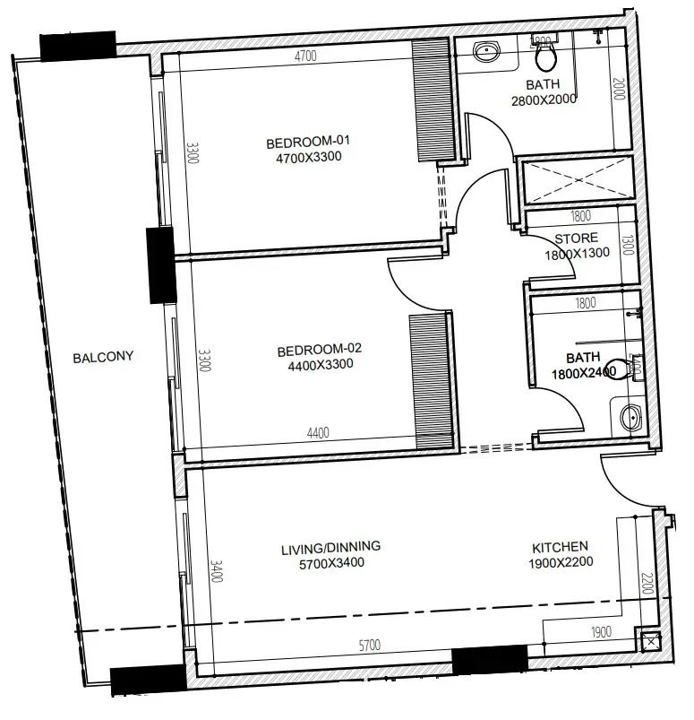 Dugasta Astra South floor plan