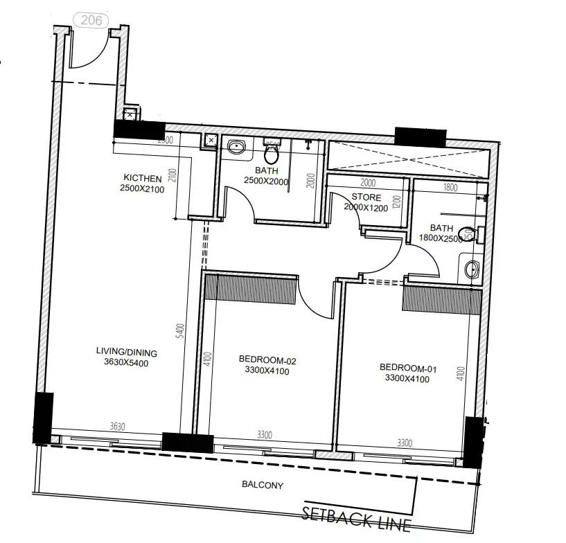 Dugasta Astra South floor plan