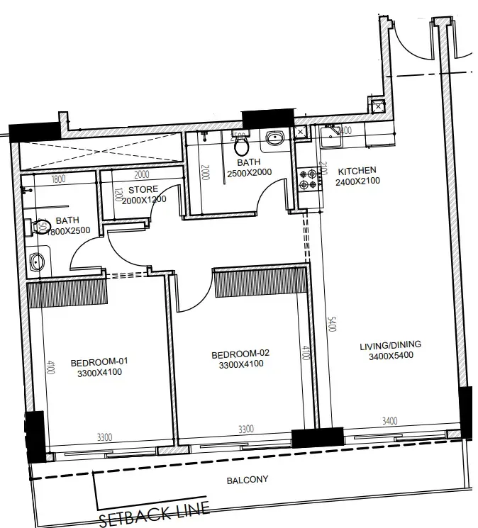 Dugasta Astra South floor plan