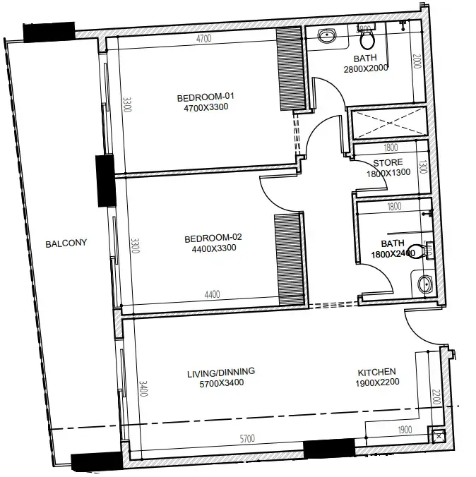 Dugasta Astra South floor plan