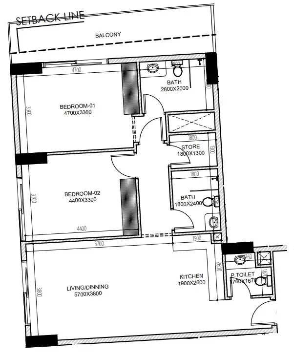 Dugasta Astra South floor plan