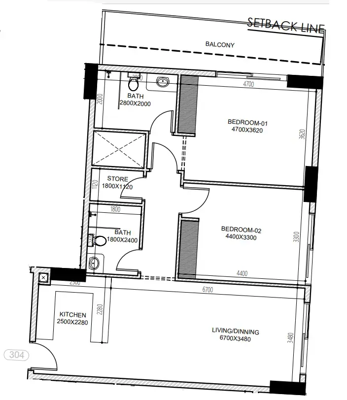 Dugasta Astra South floor plan