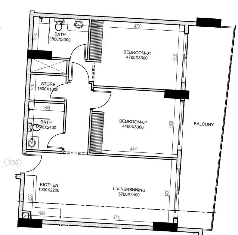Dugasta Astra South floor plan
