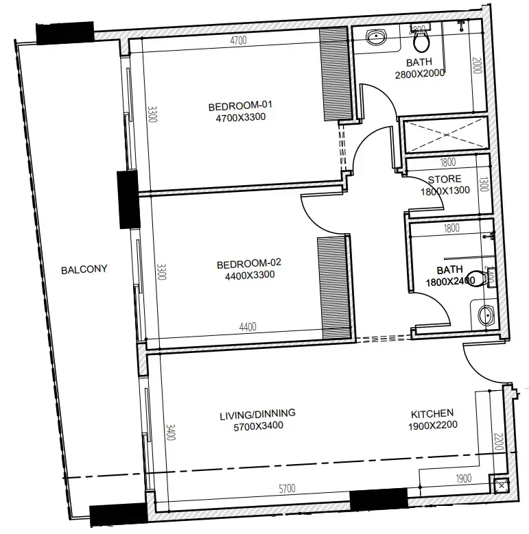 Dugasta Astra South floor plan