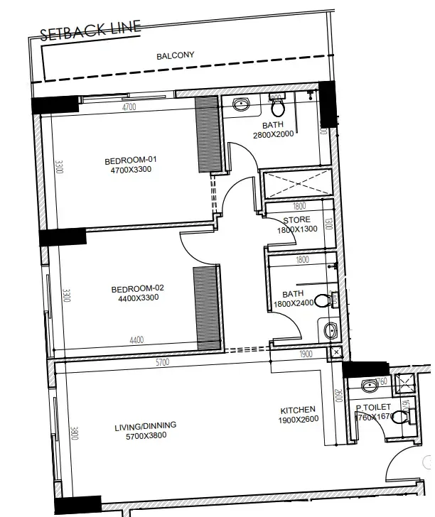 Dugasta Astra South floor plan