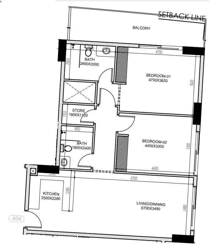 Dugasta Astra South floor plan