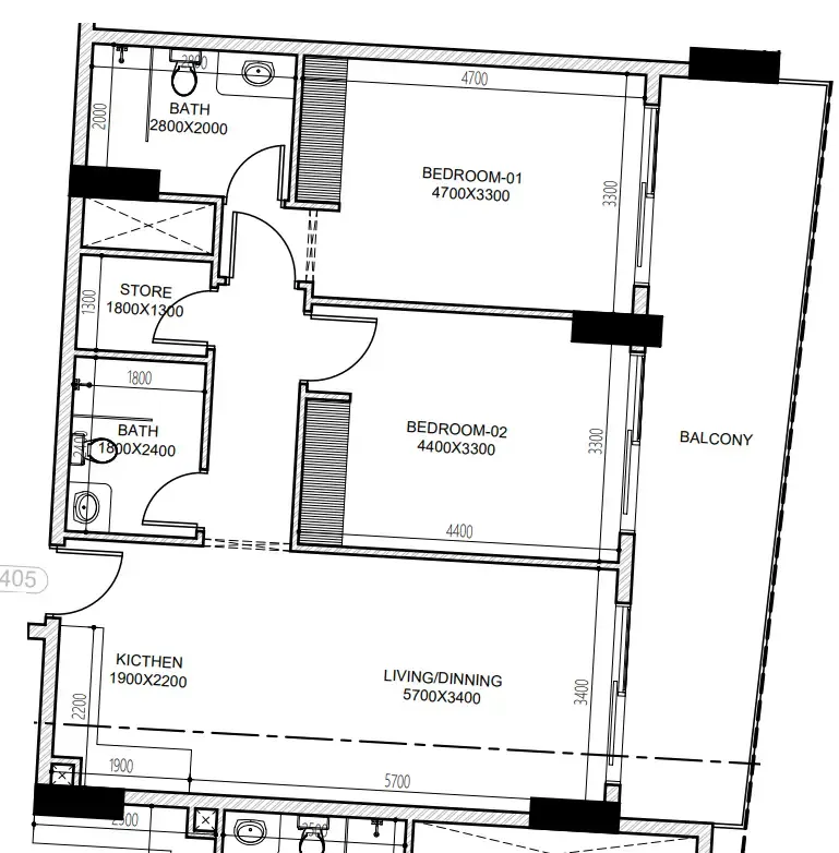 Dugasta Astra South floor plan