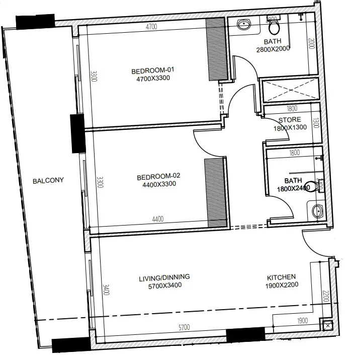Dugasta Astra South floor plan