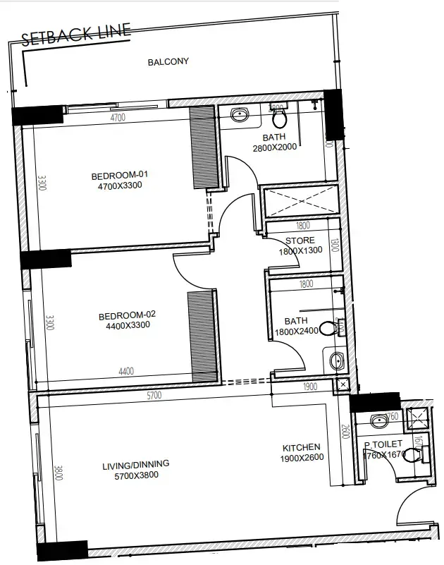 Dugasta Astra South floor plan