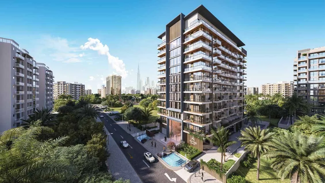 Exterior at Aum 99 Residences in Dubai Land Residence Complex Dubai